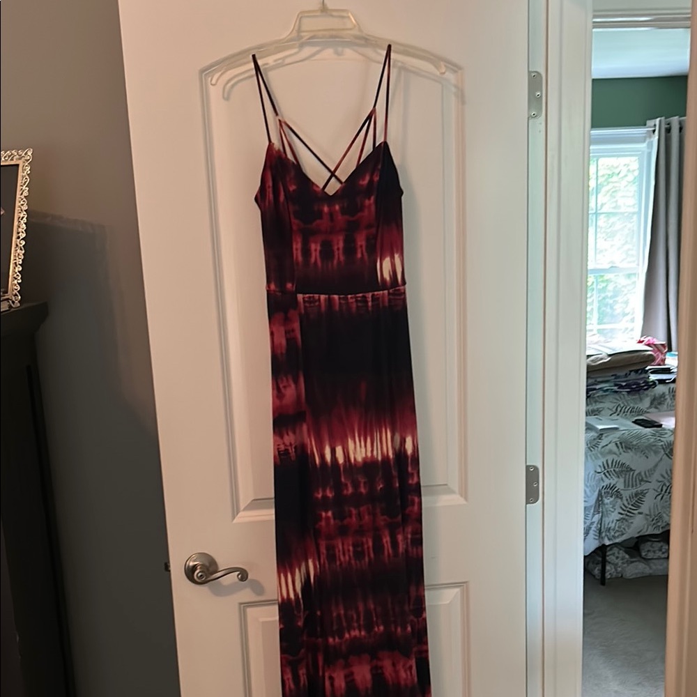 A. Byer Purple And Pink Sleeveless Maxi Dress-Size Medium